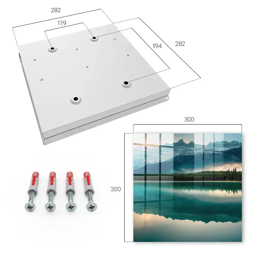 Armoire à clés la magie du reflet des montagnes dans la surface calme de l'eau