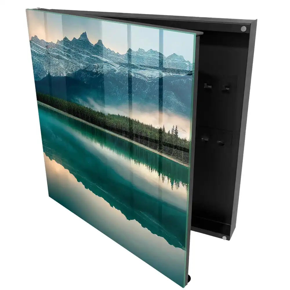 Armoire à clés la magie du reflet des montagnes dans la surface calme de l'eau