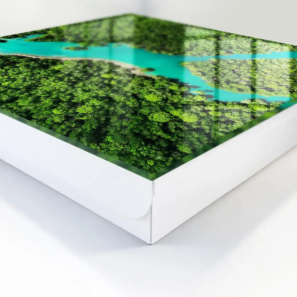 Armoire à clés forêt verte rivière bleue harmonie de la nature