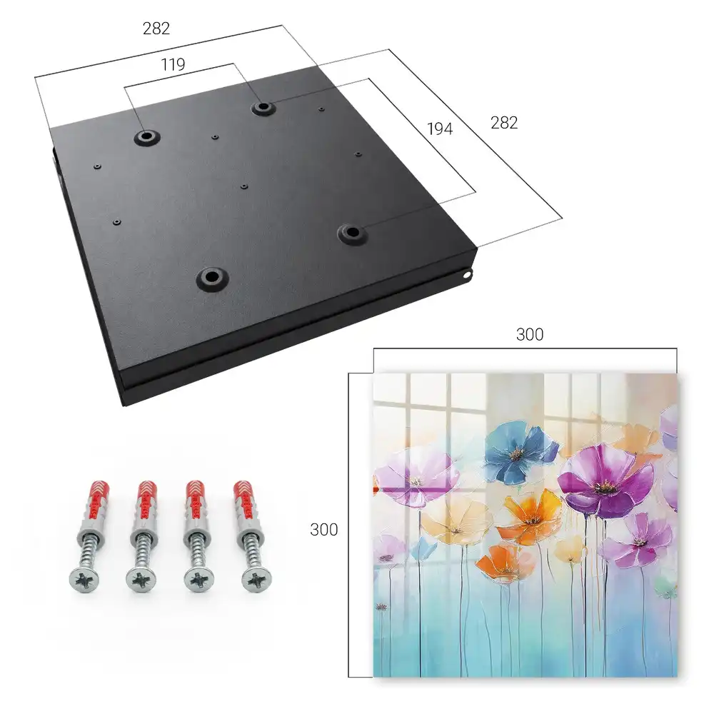 Boîte à clés murale des fleurs colorées sur un fond lumineux plein d'énergie