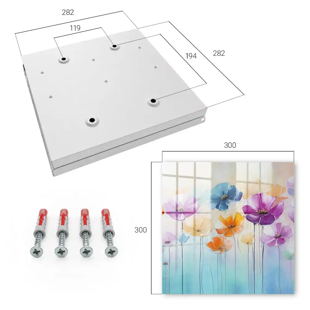 Boîte à clés murale des fleurs colorées sur un fond lumineux plein d'énergie