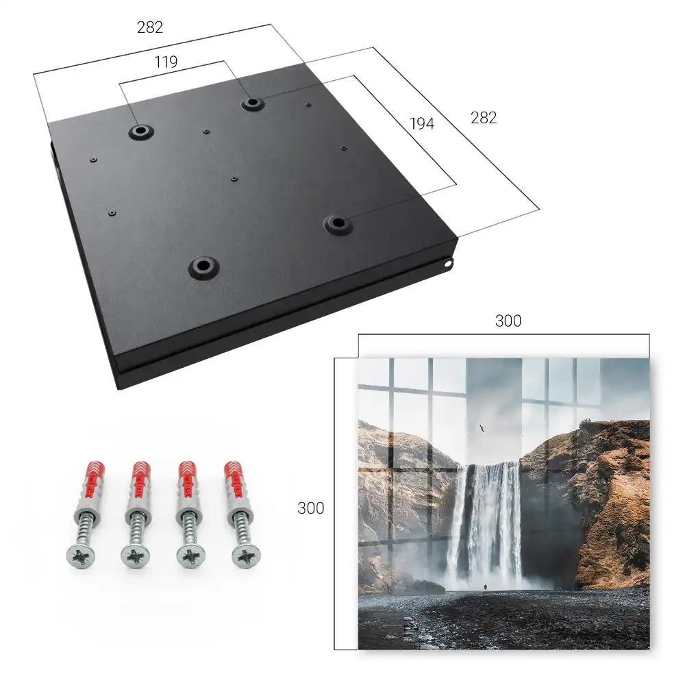 Armoire à clés une cascade entre des falaises rocheuses