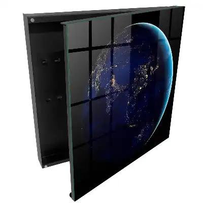 Armoire à clés la Terre vue de l'espace la nuit