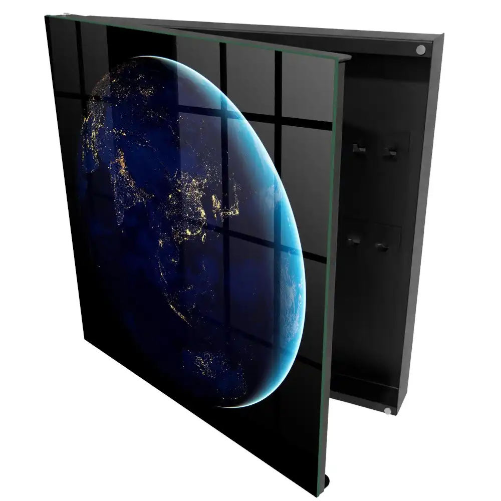 Armoire à clés la Terre vue de l'espace la nuit