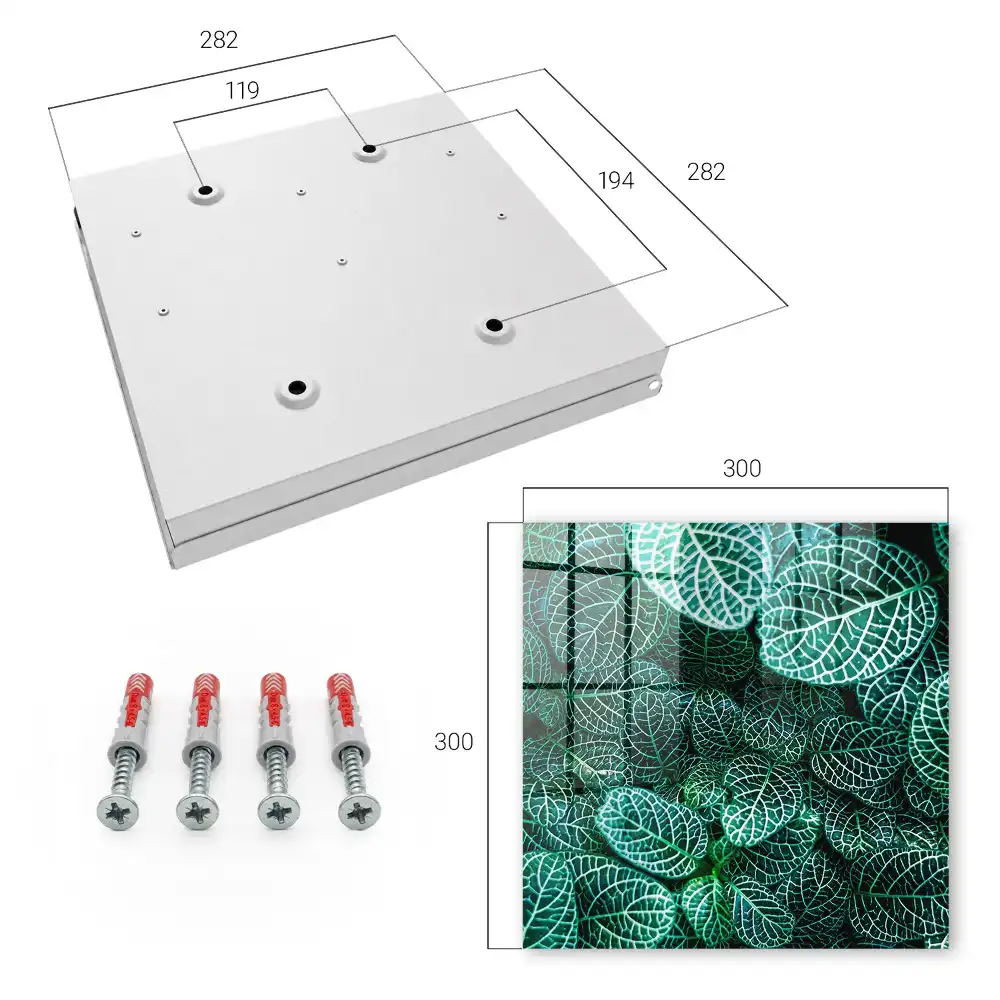 Armoire à clés feuilles vertes dans une composition harmonieuse