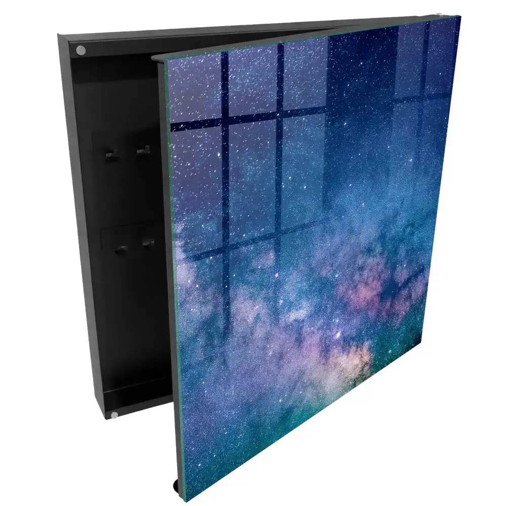Boîte à clés une composition colorée du ciel nocturne rempli d'étoiles