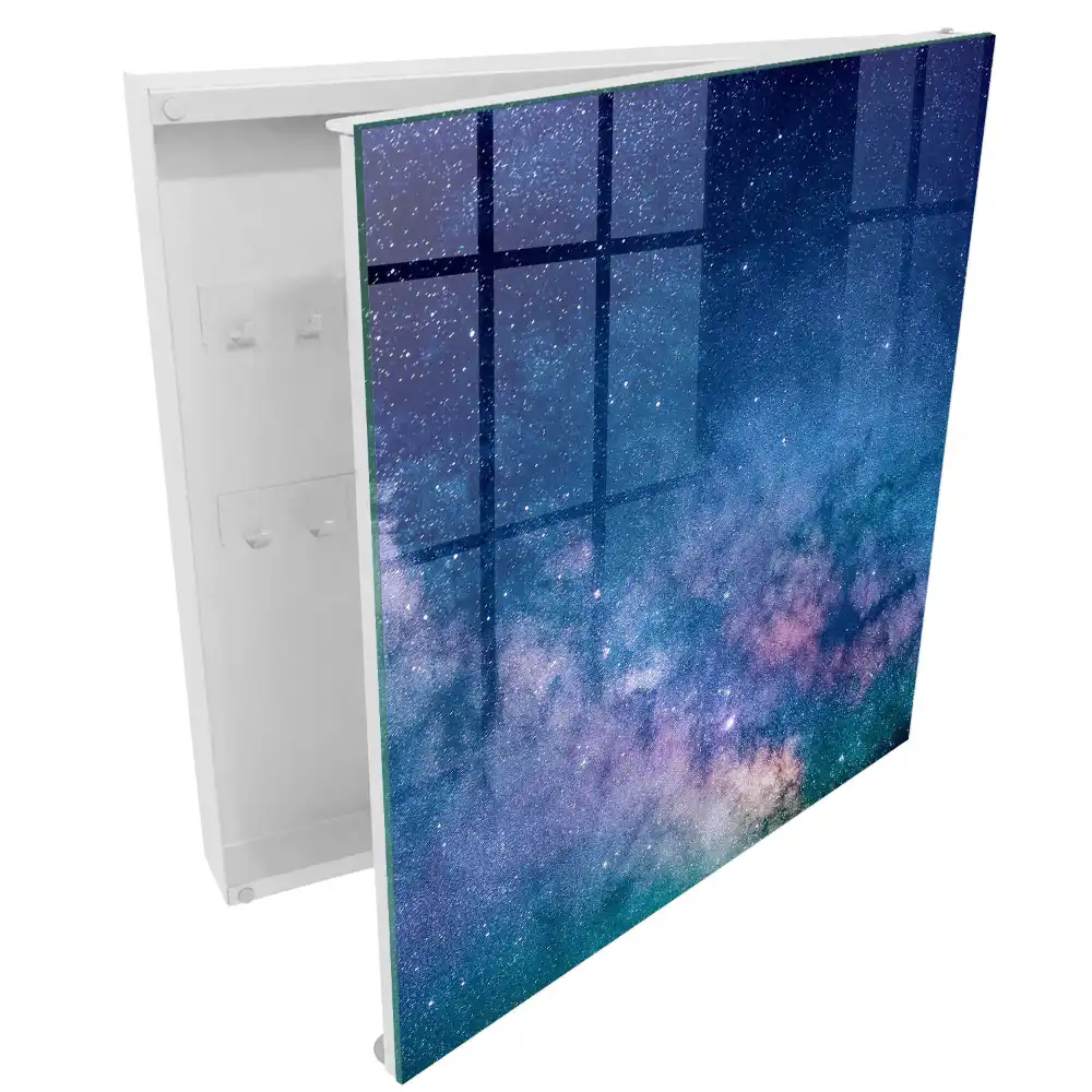 Boîte à clés une composition colorée du ciel nocturne rempli d'étoiles