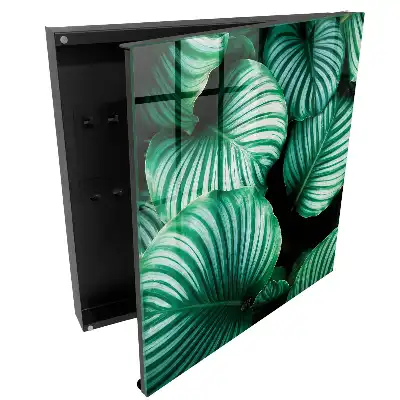 Boîte à clés structure de feuille verte époustouflante