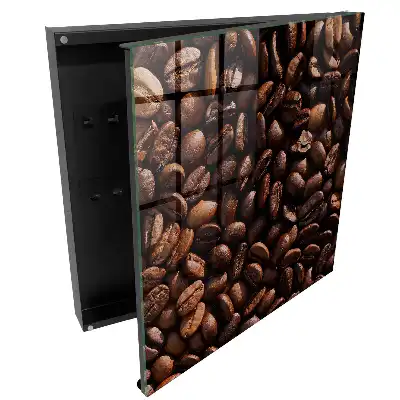 Armoire à clés grains de café torréfiés texture naturelle
