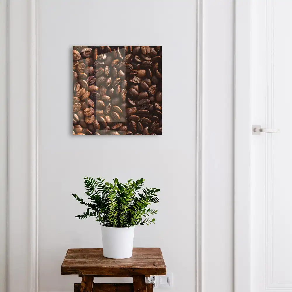 Armoire à clés grains de café torréfiés texture naturelle