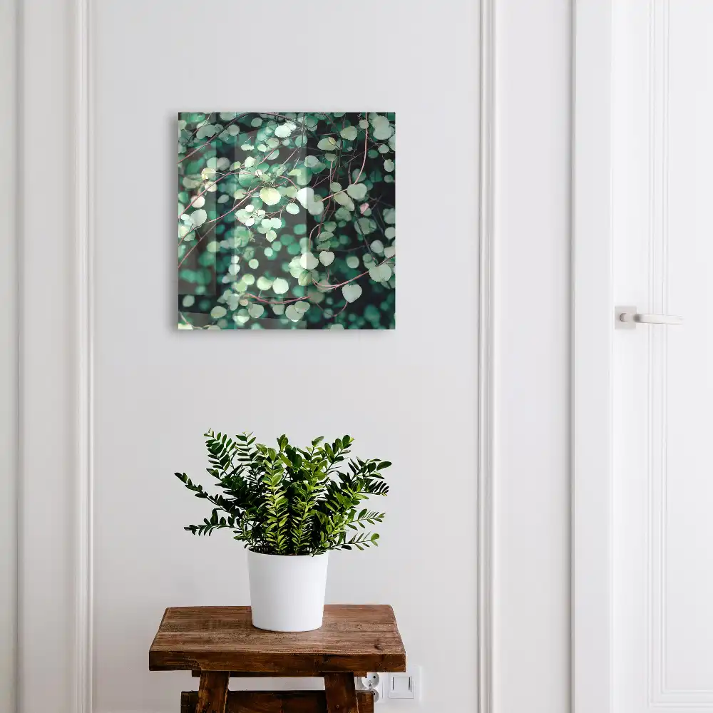 Armoire à clés les feuilles vertes créent un motif dense et apaisant