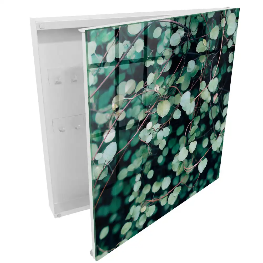 Armoire à clés les feuilles vertes créent un motif dense et apaisant