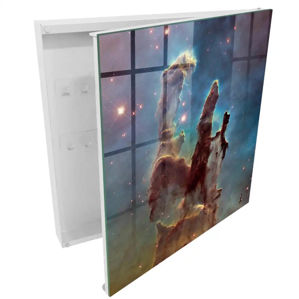 Armoire à clés un paysage spatial mystique plein de couleurs
