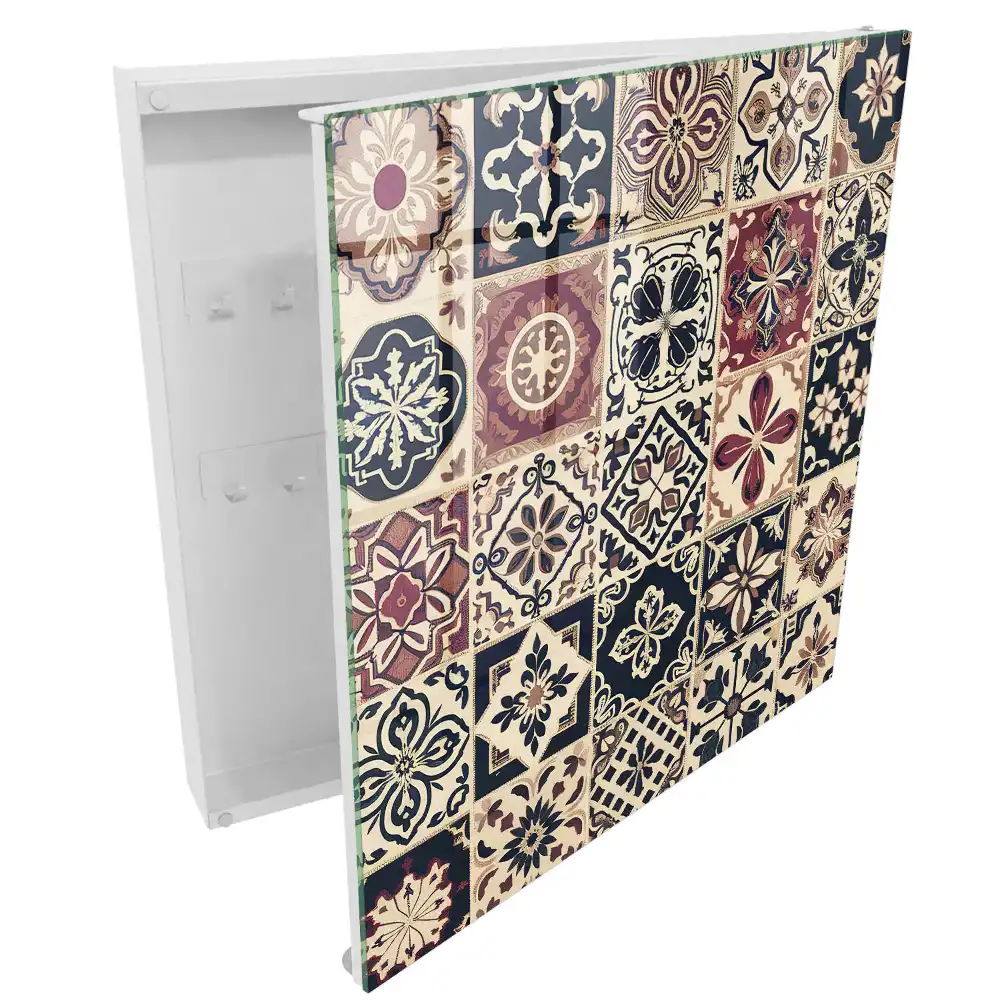 Armoire à clés des motifs géométriques pleins de charme classique
