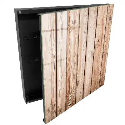 Boîte à clés planches en bois naturel au grain magnifique