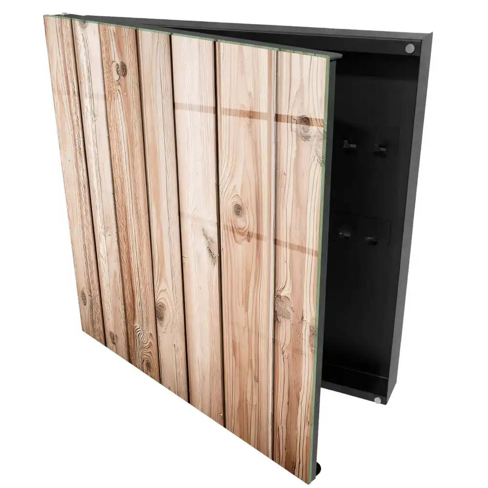 Boîte à clés planches en bois naturel au grain magnifique