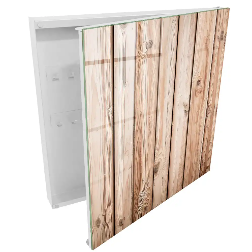 Boîte à clés planches en bois naturel au grain magnifique