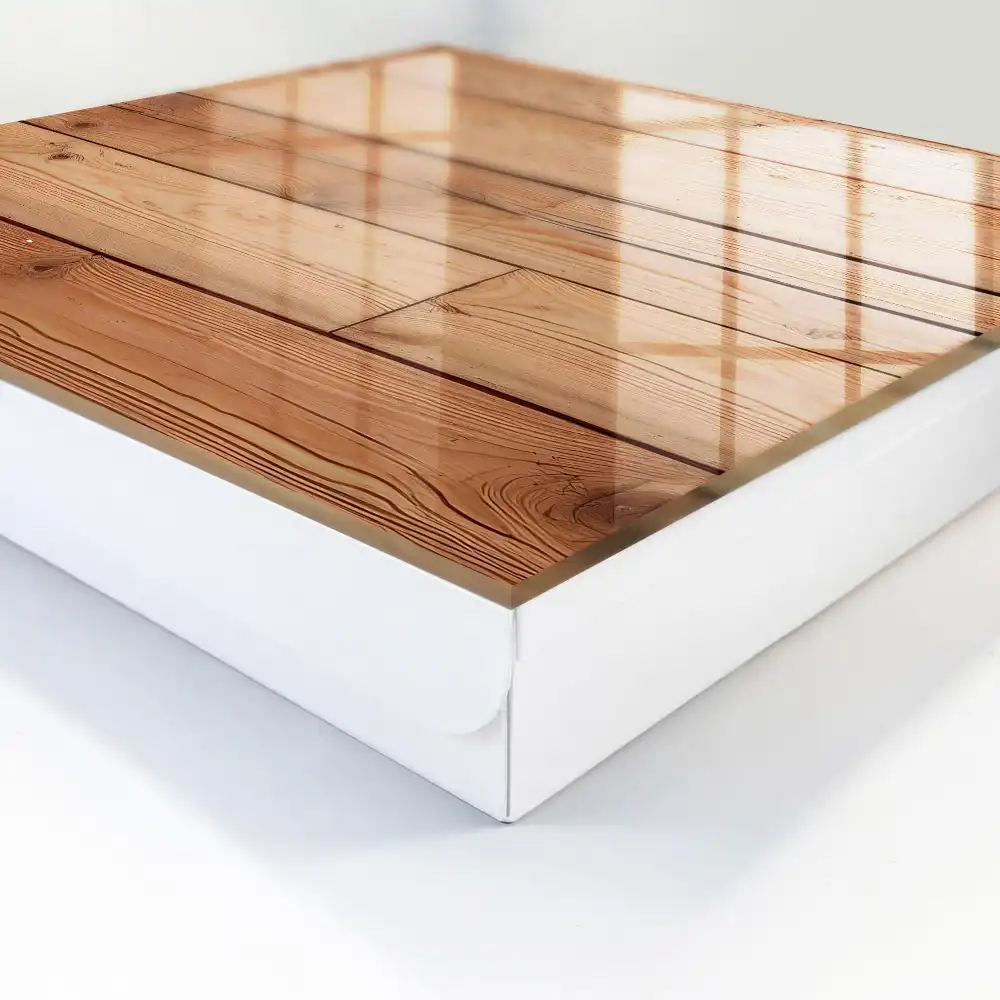 Armoire à clés structure en bois naturel avec une teinte chaude