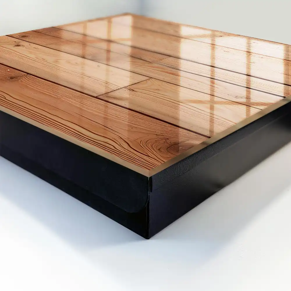 Armoire à clés structure en bois naturel avec une teinte chaude