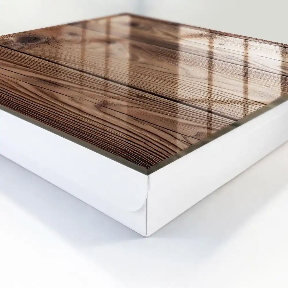 Boîte à clés murale bois chaleureux au grain naturel expressif