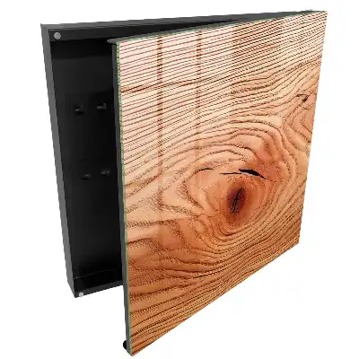 Armoire à clés grain de bois dans des tons chauds de beige