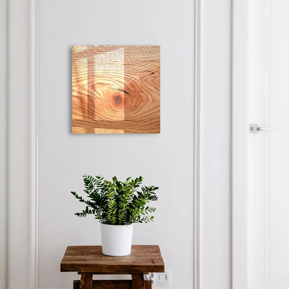 Armoire à clés grain de bois dans des tons chauds de beige