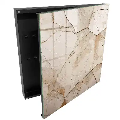 Armoire à clés lignes organiques et motif beige