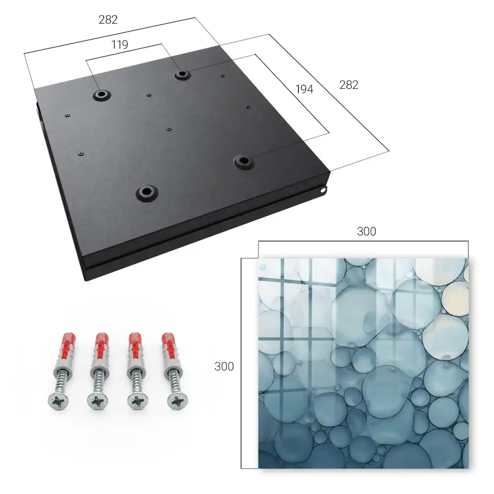 Armoire à clés bulles aux teintes froides de bleu