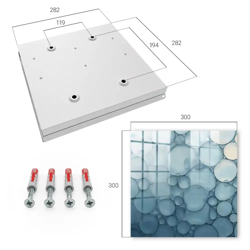 Armoire à clés bulles aux teintes froides de bleu