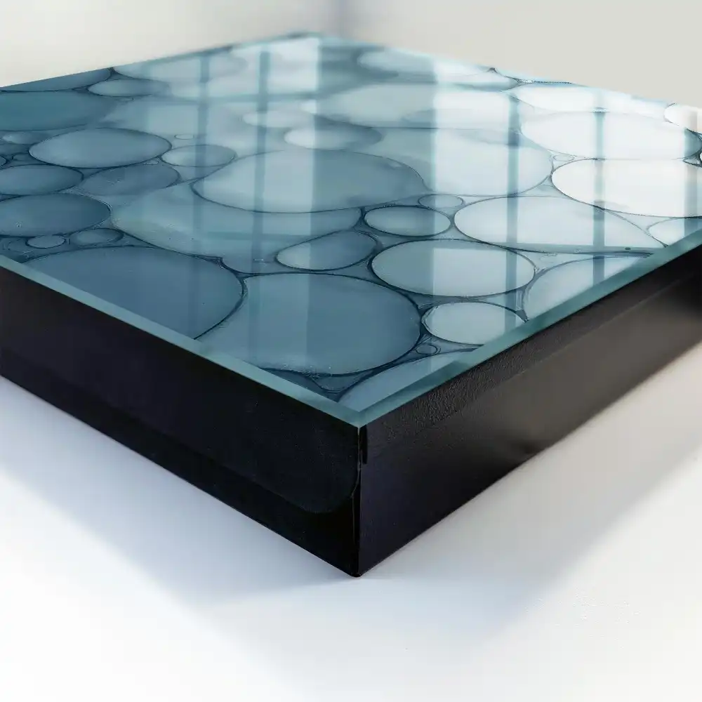 Armoire à clés bulles aux teintes froides de bleu