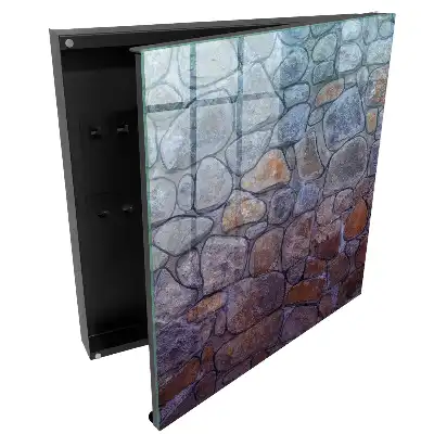 Armoire à clés un charmant mur en pierres naturelles