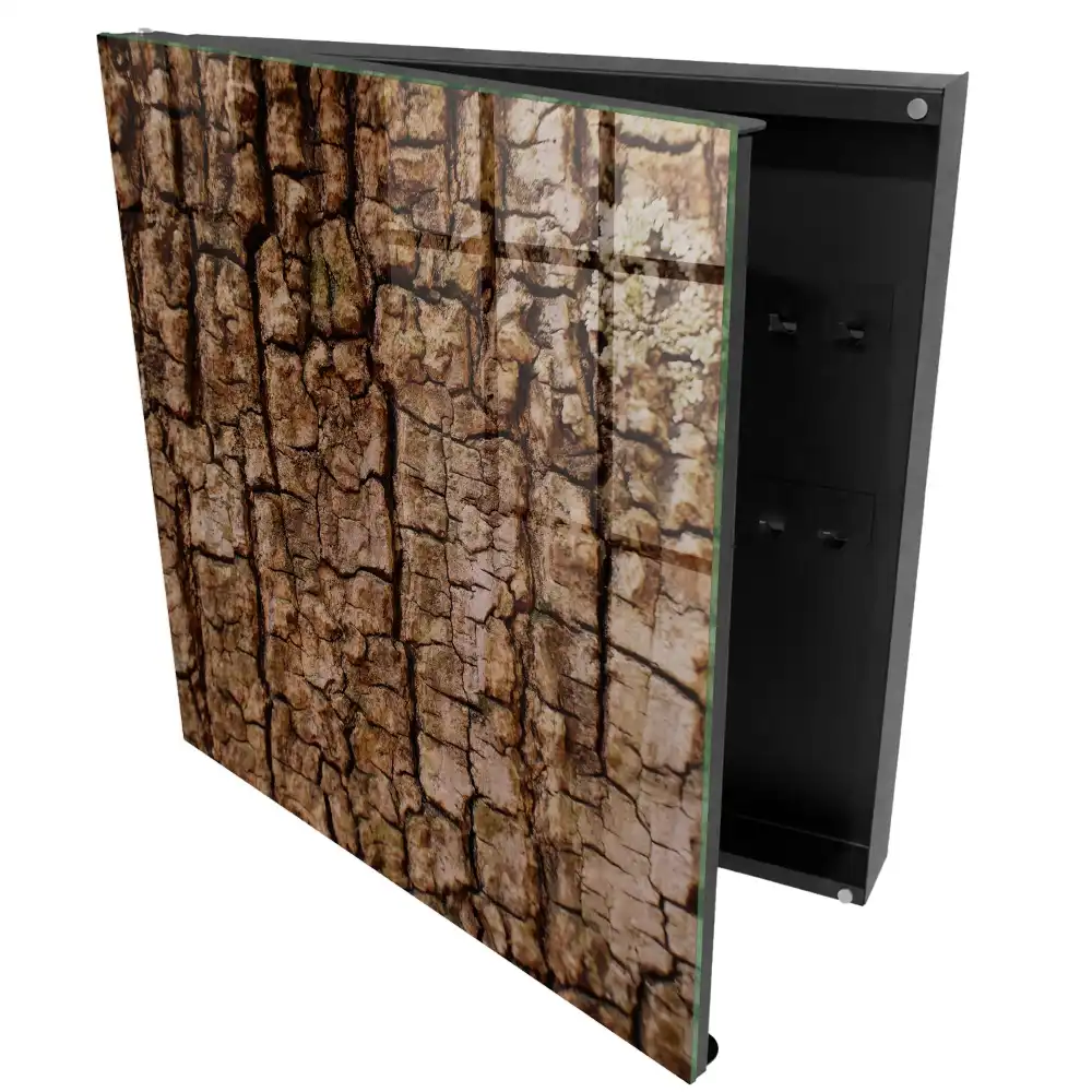Boîte à clés texture de bois riche avec un motif naturel