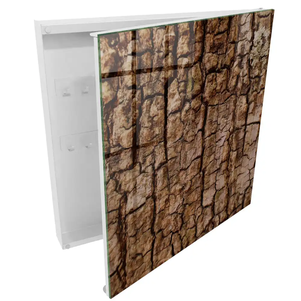 Boîte à clés texture de bois riche avec un motif naturel
