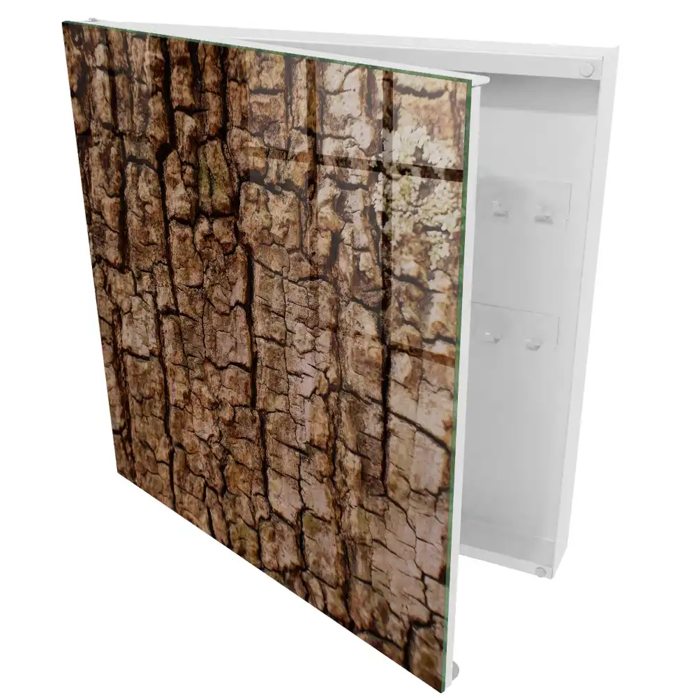 Boîte à clés texture de bois riche avec un motif naturel