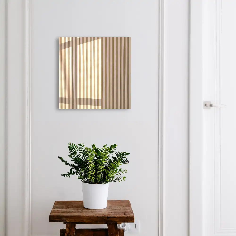 Armoire à clés des lignes verticales beiges créent un effet texturé