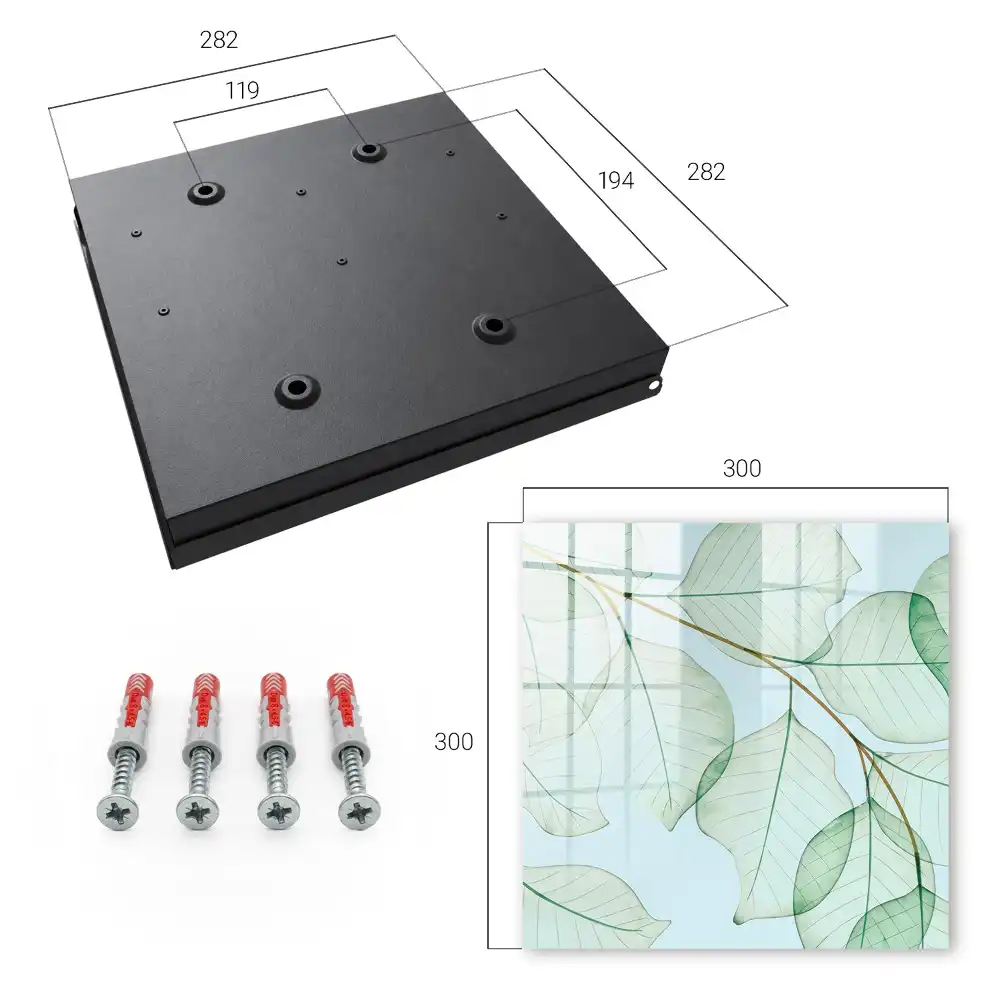 Armoire à clés feuilles subtiles sur fond pastel