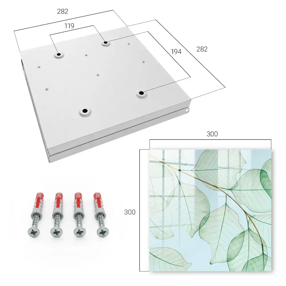 Armoire à clés feuilles subtiles sur fond pastel