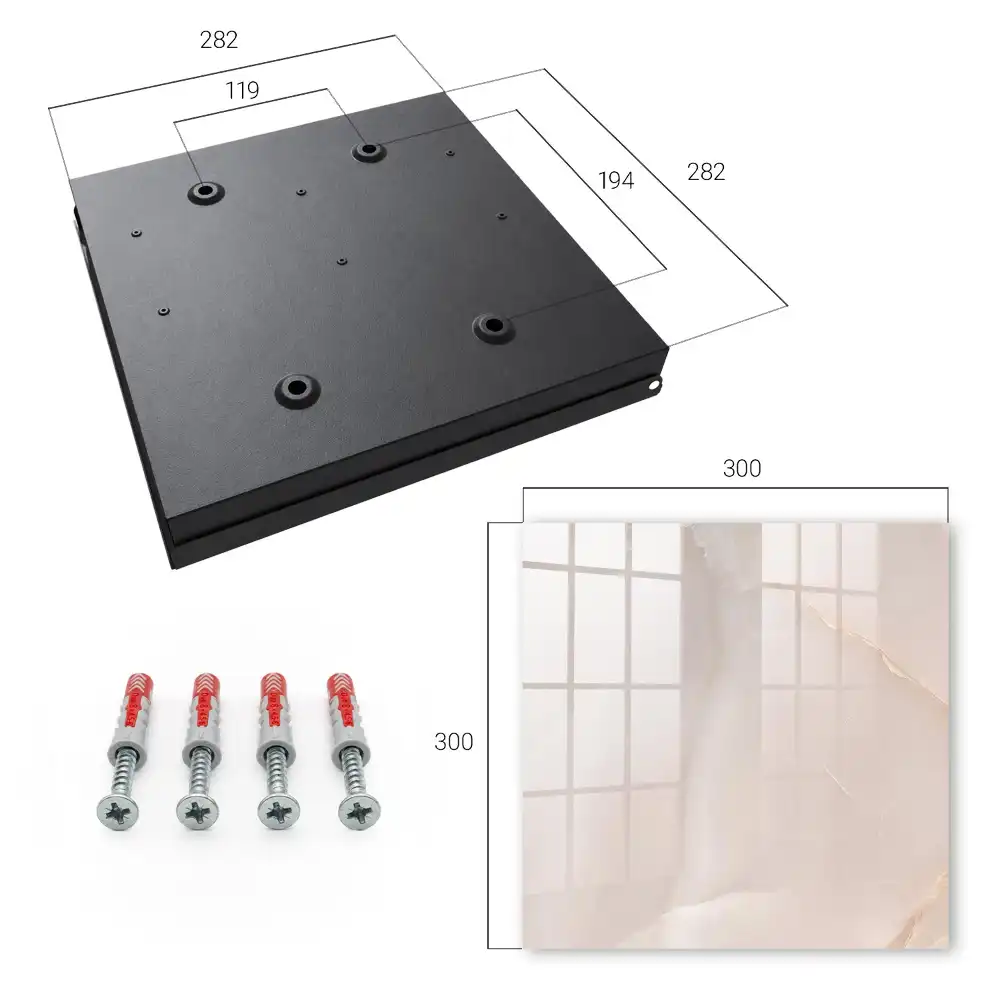 Armoire à clés structures délicates beiges et crème