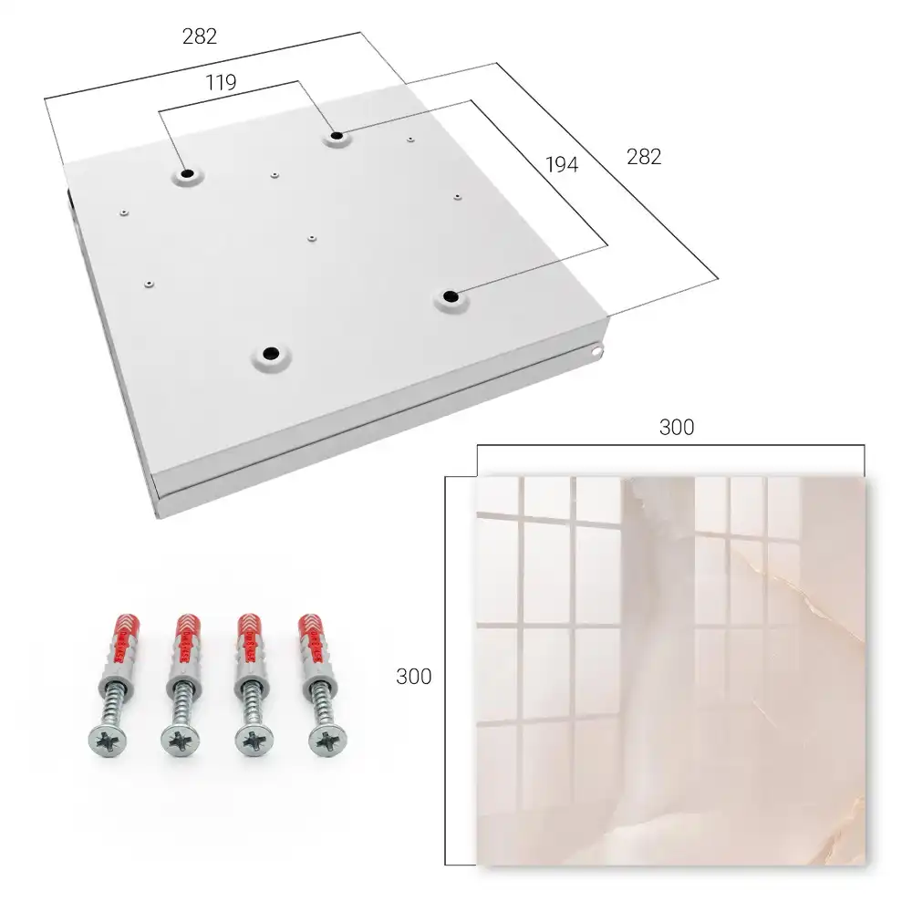 Armoire à clés structures délicates beiges et crème