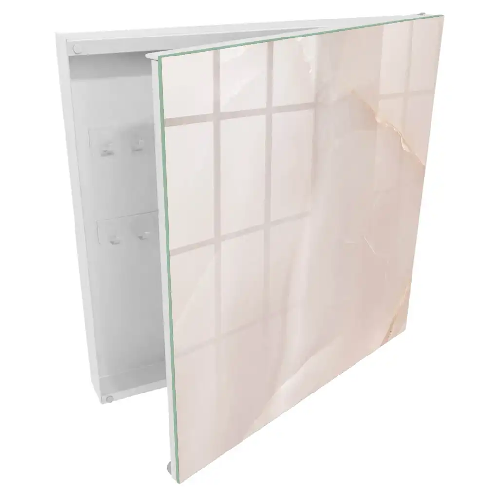 Armoire à clés structures délicates beiges et crème