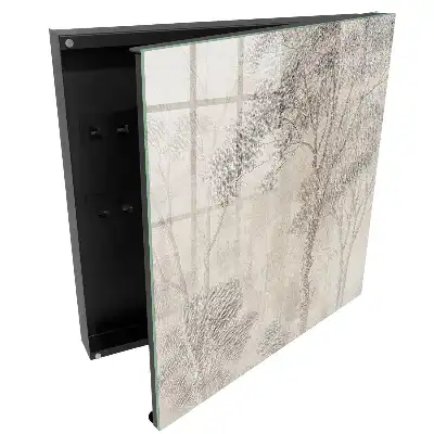 Armoire à clés un motif d'arbre subtil dans des nuances délicates