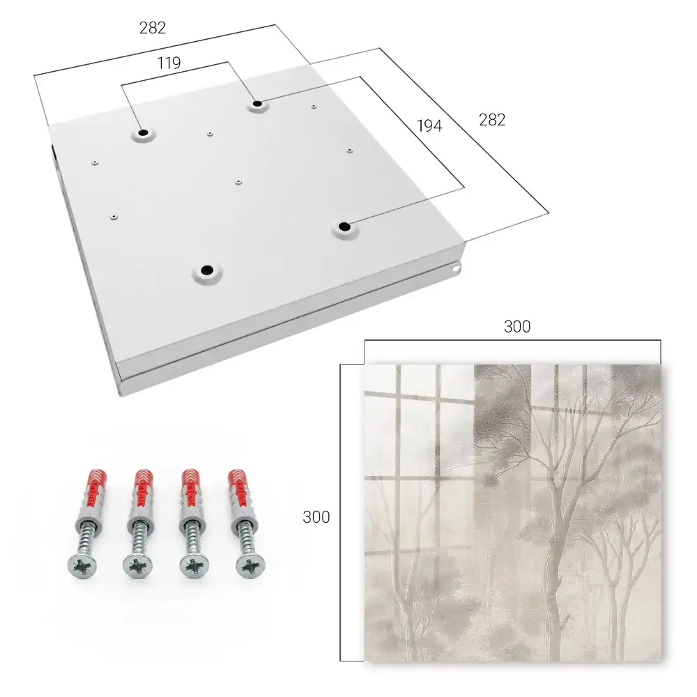 Armoire à clés un motif d'arbre subtil dans des nuances délicates