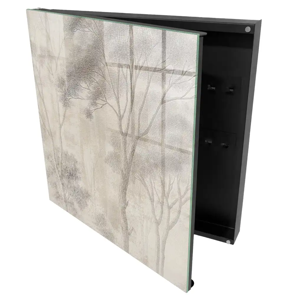 Armoire à clés un motif d'arbre subtil dans des nuances délicates