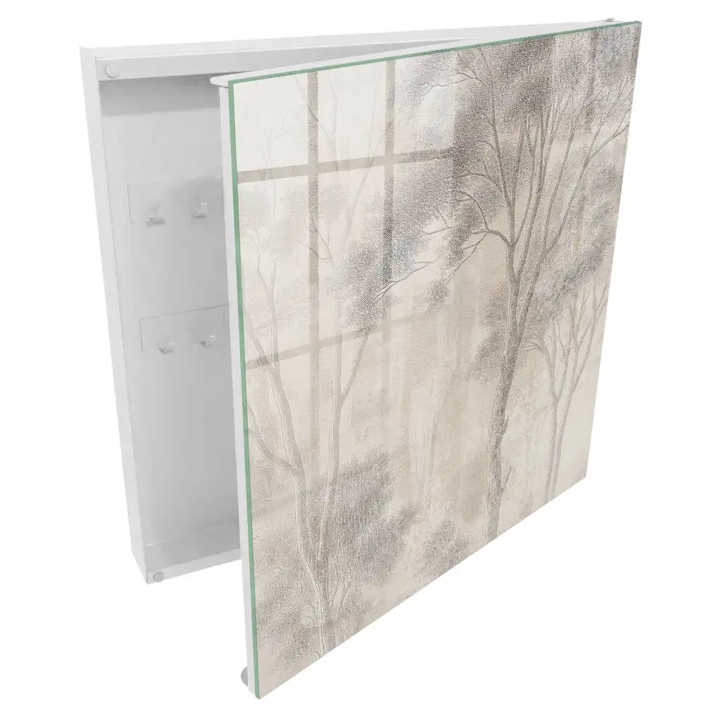 Armoire à clés un motif d'arbre subtil dans des nuances délicates