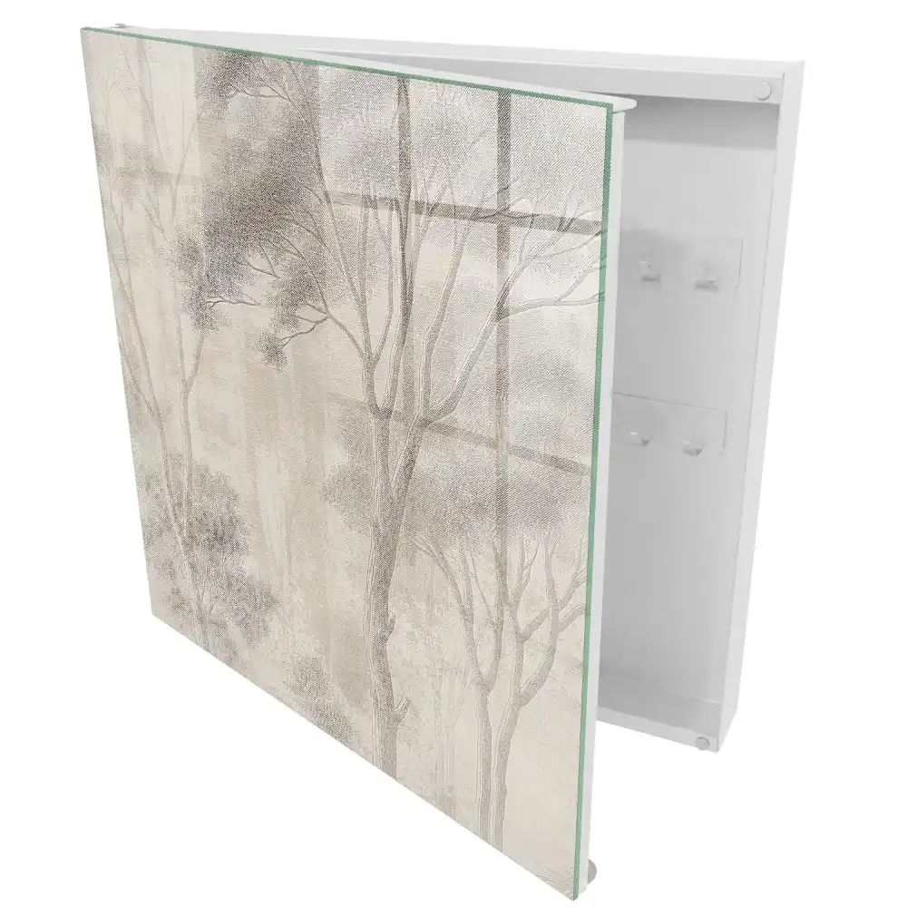 Armoire à clés un motif d'arbre subtil dans des nuances délicates