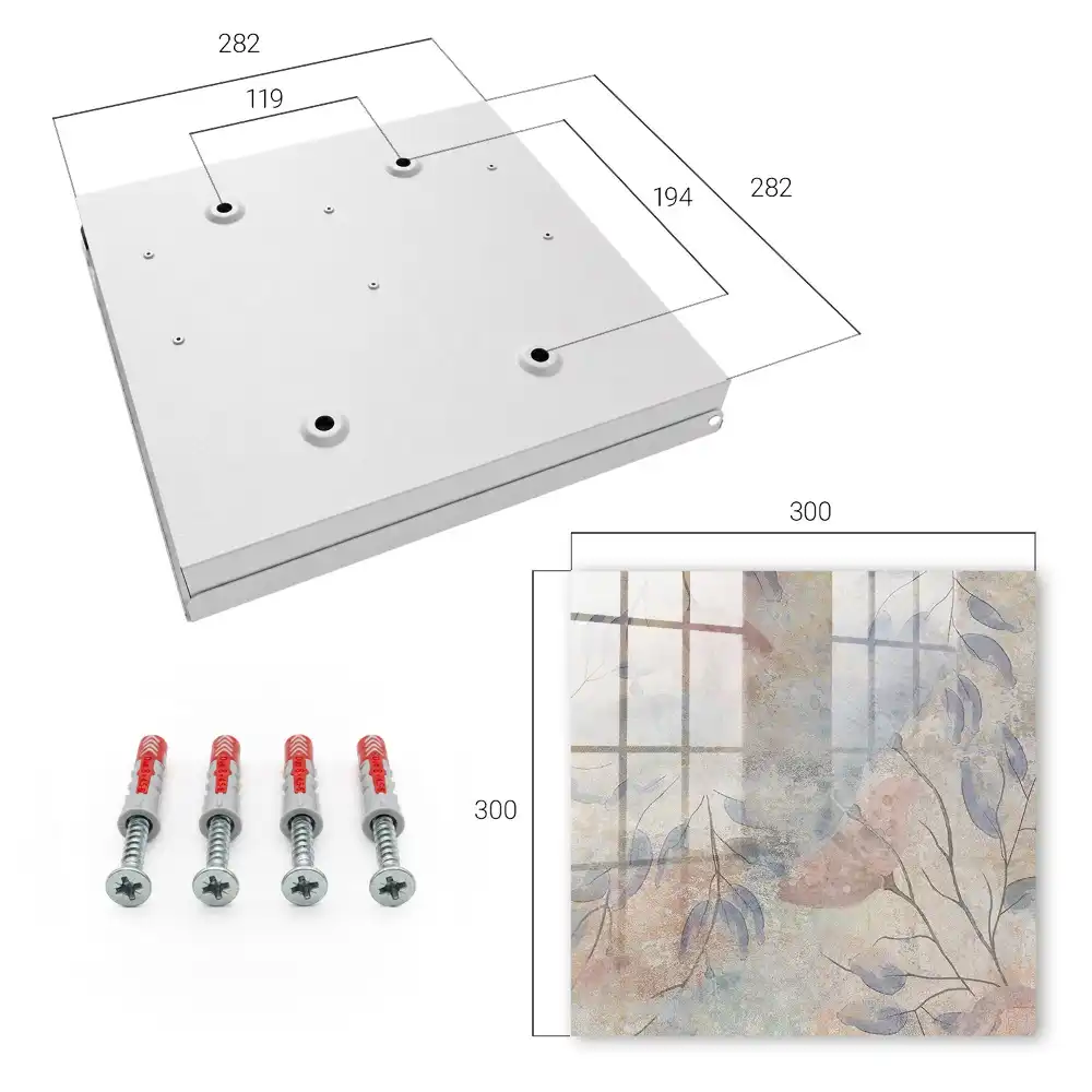 Boîte à clés murale les motifs végétaux et les couleurs pastel créent une harmonie