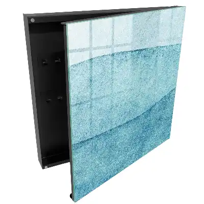 Boîte à clés murale des vagues et des textures subtiles dans des nuances de bleu