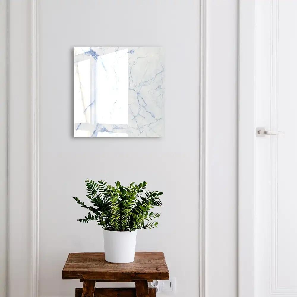 Armoire à clés motif marbré dans les tons bleus