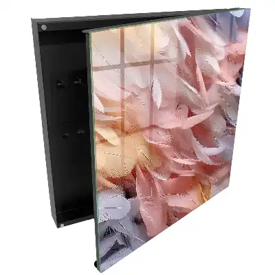 Boîte à clés des plumes pastel pour un effet de légèreté et d'harmonie