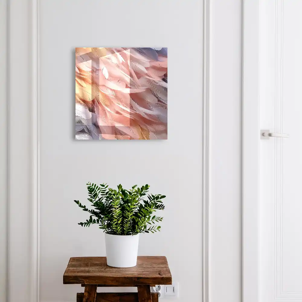 Boîte à clés des plumes pastel pour un effet de légèreté et d'harmonie